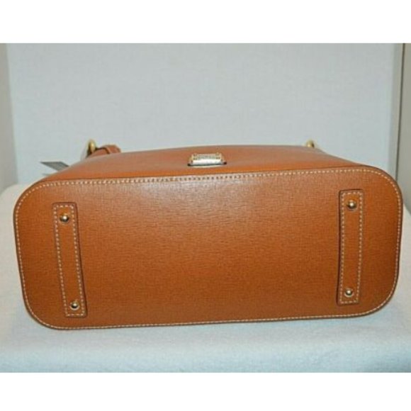 Dooney & Bourke Saffiano Italian Leather Brown Bag - Picture 6 of 12